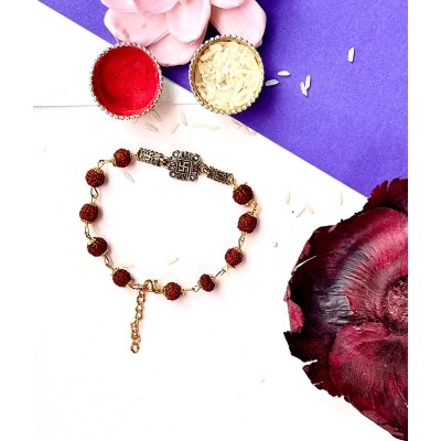 Rudraksha bracket Rakhi