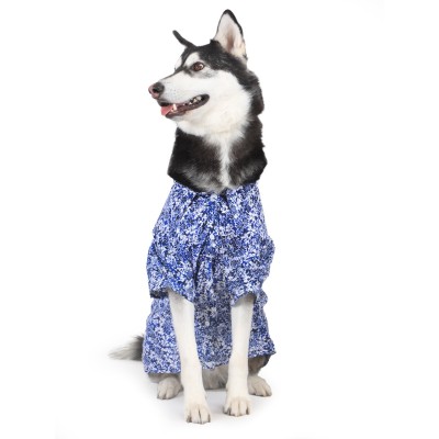 Blue Floral Dog Shirt
