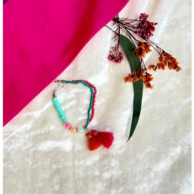 Film bead tassel braclet