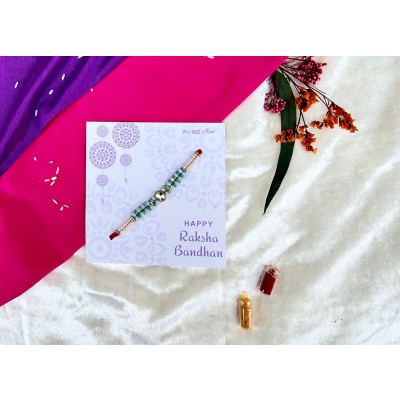 Oval stone blue Rakhi